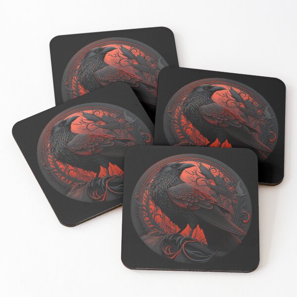 Item preview, Black & Red Dark Raven designed and sold by ErthaxsWorkshop.