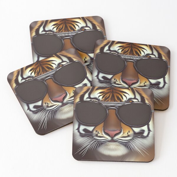Item preview, Tiger wearing sunglasses designed and sold by Planetporridge.