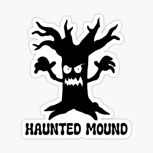 Hauntaholics Haunted Mound Sematary / Scary Tree Sticker