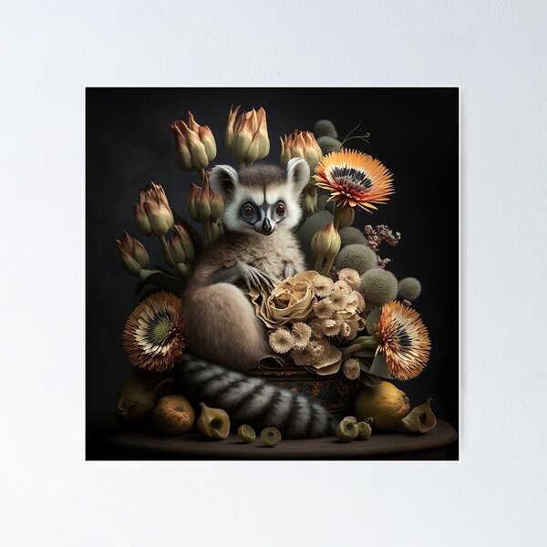 Item preview, Bowl of Blooms: Lemur's Floral Delight designed and sold by SweetbriarTales.