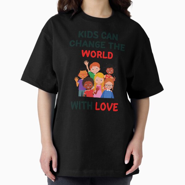 Item preview, Kids can change the world with love designed and sold by ProPatterns1.