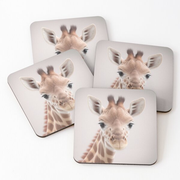 Item preview, Cute Baby Giraffe | Nursery Babyroom Animal Portrait | African Wild Animals designed and sold by ANIMALAND DESIGN.
