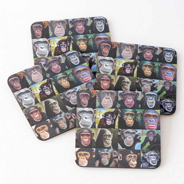 Item preview, Chimpanzees (Tiled Pattern) designed and sold by MerkintileEXG.