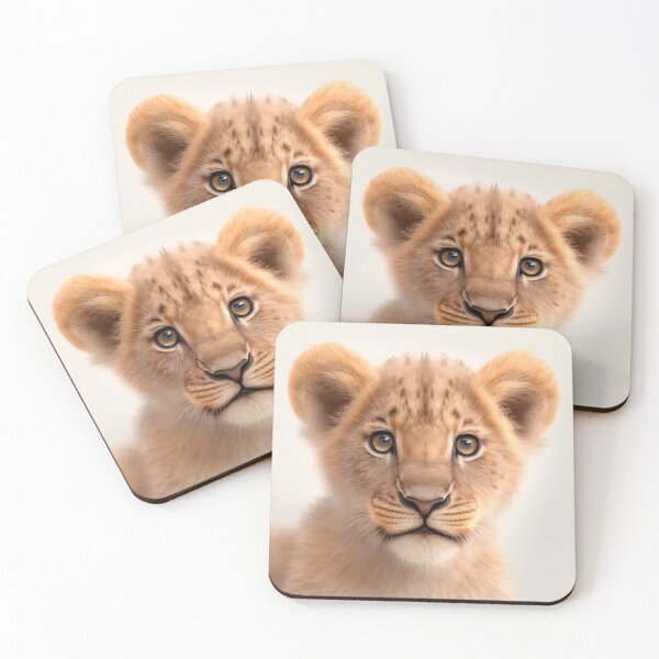 Item preview, Cute Baby Lion Cat | Nursery Babyroom Animal Portrait | Wild Feline Cats designed and sold by ANIMALAND DESIGN.