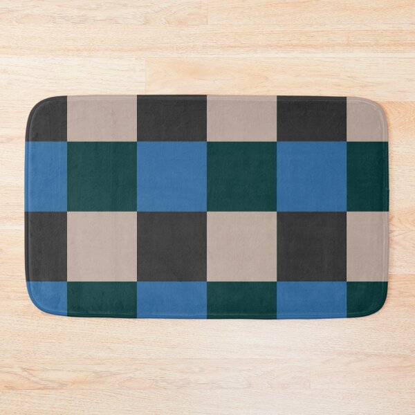 Item preview, Patchwork, Checkerboard, Green, Blue and Grey designed and sold by OneThreeSix.