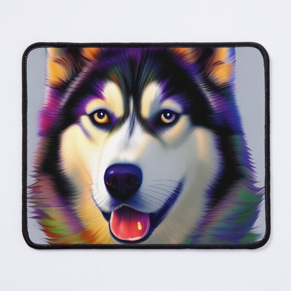 Item preview, Colourful Husky, watercolour, Ai Generated Art designed and sold by ACC .