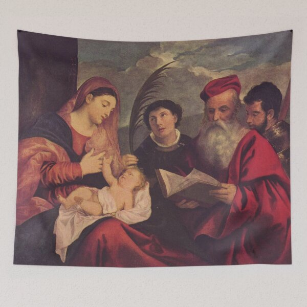 Item preview, Virgin and Child with St. Stephen, St. Jerome and St. Maurice by Titian designed and sold by The Great  Art.