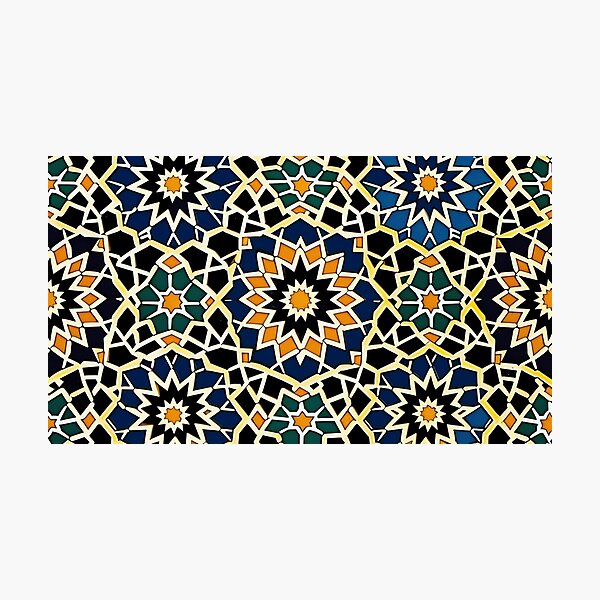 Arabic Tile Pattern Traditional Middle Eastern Photographic Print