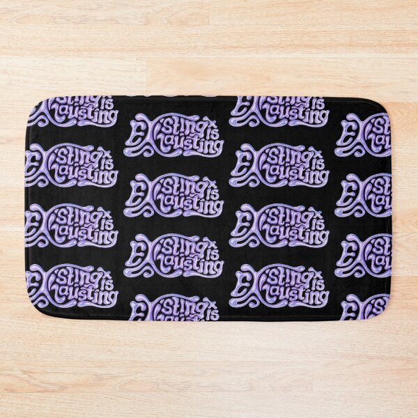 Item preview, Existing is Exhausting Chrome Type design (mental health awareness) designed and sold by Niche Religion.