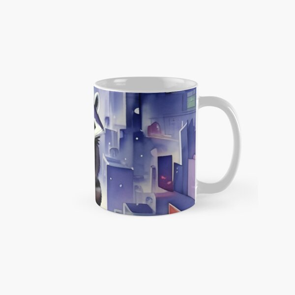 Item preview, Raccoon In District City Watercolor designed and sold by Agunikyle.