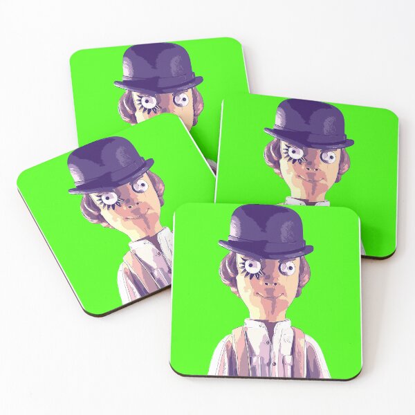 Item preview, Alex DeLarge Portrait - cartoon puppet Green designed and sold by PeterADesign.