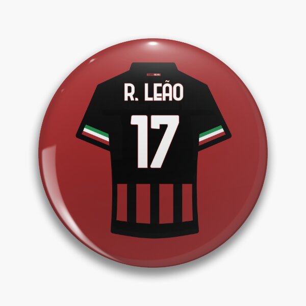 Item preview, Leao #17 ACM Red Black Football Jersey designed and sold by Millustgfx.