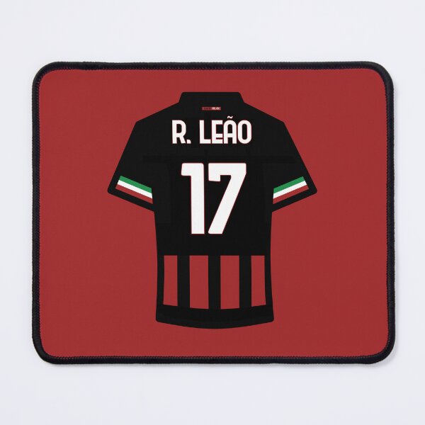 Artikelvorschau, Leao #17 ACM Rot-Schwarzes Fußballtrikot entworfen und verkauft von Millustgfx.