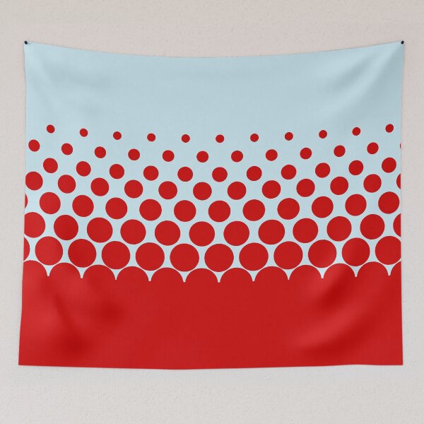 Item preview, Cute Red Bubble Pattern light Blue Koi Fish designed and sold by RiciPaneto.