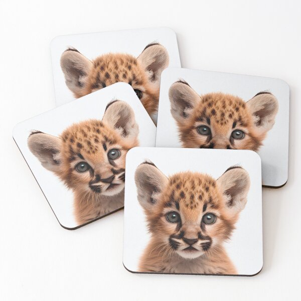 Item preview, Cute Baby Puma (Cougar) | Nursery Babyroom Animal Portrait | Wild Feline Cats designed and sold by ANIMALAND DESIGN.