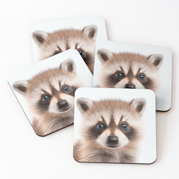 Item preview, Cute Baby Raccoon | Nursery Babyroom Animal Portrait | Forest Animals designed and sold by ANIMALAND DESIGN.