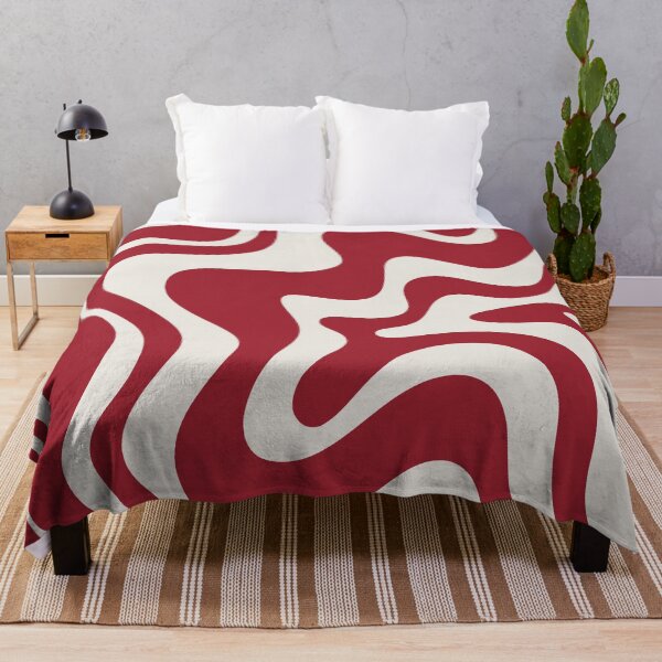 Item preview, Retro Liquid Swirl Abstract Pattern Red Maroon designed and sold by kierkegaard.
