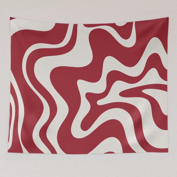 Item preview, Retro Liquid Swirl Abstract Pattern Red Maroon designed and sold by kierkegaard.