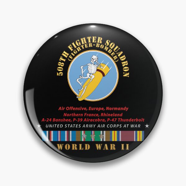 Item preview, AAC - 508th Fighter Squadron (Fighter Bomber), Campaigns - EUR SVC X 300 designed and sold by Military Insignia Products.