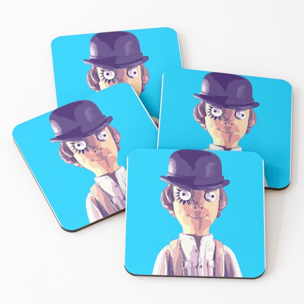 Item preview, Alex DeLarge Portrait - cartoon puppet teal designed and sold by PeterADesign.