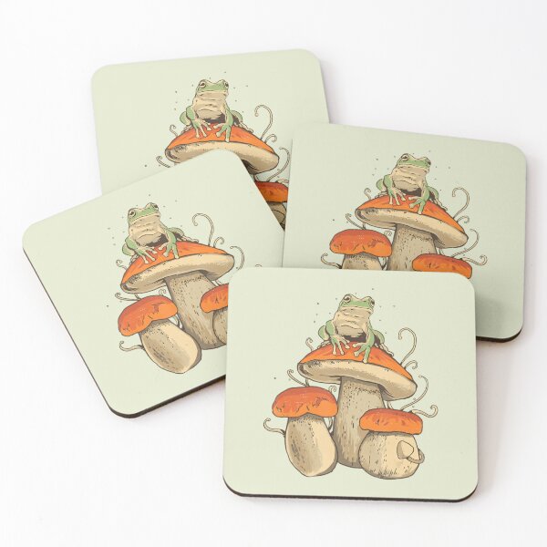 Item preview, cute mushroom frog designed and sold by artbysarana.