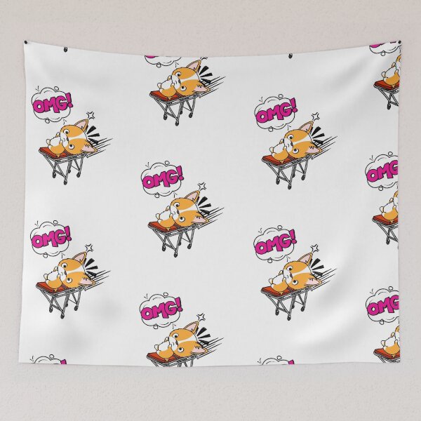 Item preview, Funny Corgi is on a runaway stretcher designed and sold by Pet Station.