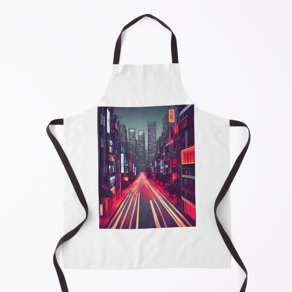 Item preview, Cityscape Noir, Red,Neon, Dark, Classic, Vintage, AI, Neon Cityscape, Abstract Poster, City Noir, AI Art, Wall Art, Room Decor, Abstract, Aesthetic  designed and sold by EmblemThreads.