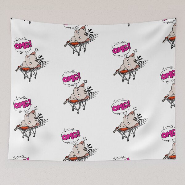 Item preview, Funny Tabby Cat is on a runaway stretcher designed and sold by Pet Station.