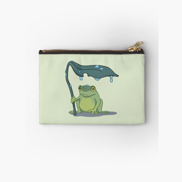 Item preview, cute frog under a leaf designed and sold by artbysarana.