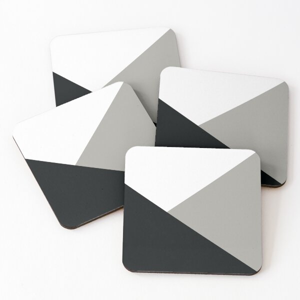 Item preview, tricolored geometric shapes of black, white and grey designed and sold by IftinDesigns.
