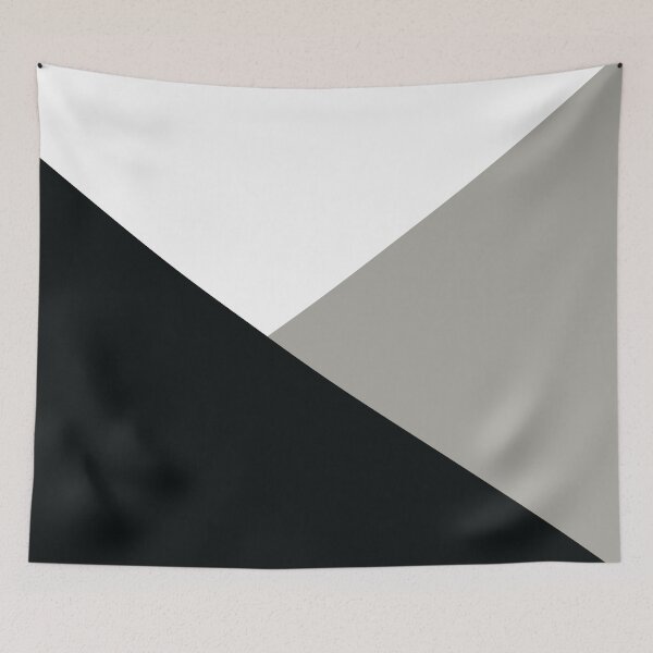 Item preview, tricolored geometric shapes of black, white and grey designed and sold by IftinDesigns.