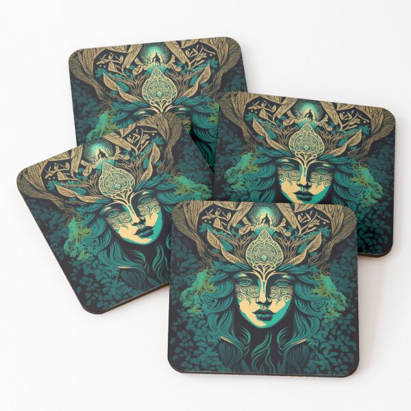 Item preview, Goddess Of The Forest Psy-Art designed and sold by Smuvu-Pictures ⭐⭐⭐⭐⭐.