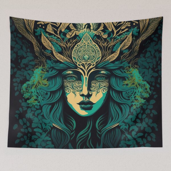 Item preview, Goddess Of The Forest Psy-Art designed and sold by Smuvu-Pictures ⭐⭐⭐⭐⭐.