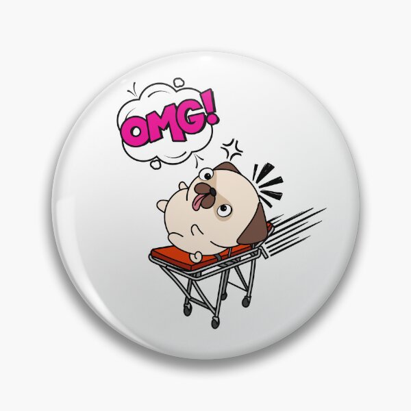 Item preview, Funny Pug is on a runaway stretcher designed and sold by Pet Station.