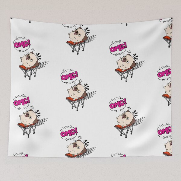 Item preview, Funny Pug is on a runaway stretcher designed and sold by Pet Station.