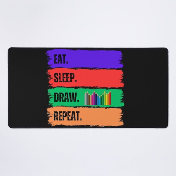 Item preview, Eat. Sleep. Draw. Repeat. designed and sold by Goldmedaldesign.