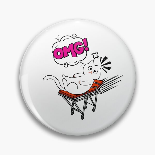Item preview, Funny White Cat is on a runaway stretcher designed and sold by Pet Station.