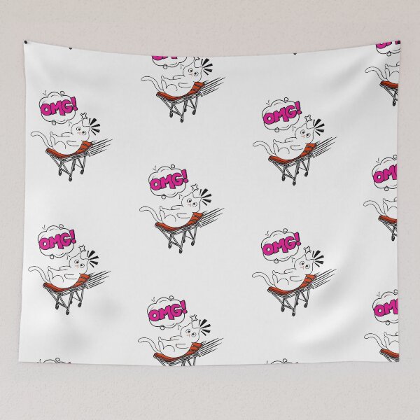 Item preview, Funny White Cat is on a runaway stretcher designed and sold by Pet Station.