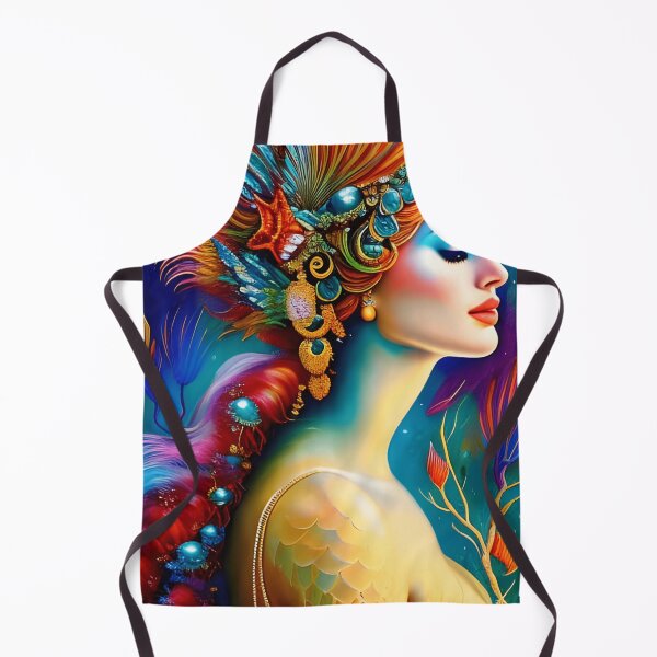 Item preview, The Colorful Mermaid AI Art Portrait designed and sold by stine1.