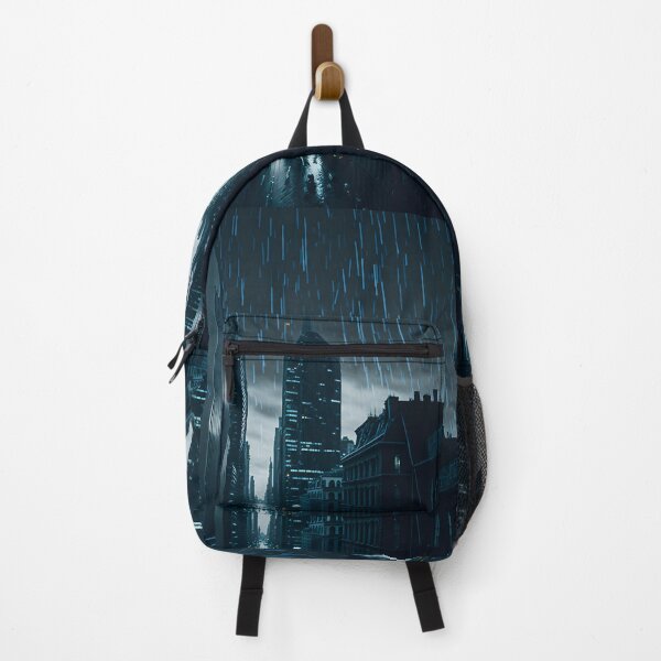 Item preview, Cityscape Noir, Rain, Skyscrapers, Neon, Dark, Classic, Vintage, AI, Neon Cityscape, Abstract Poster, City Noir, AI Art, Wall Art, Room Decor, Abstract, Aesthetic designed and sold by EmblemThreads.