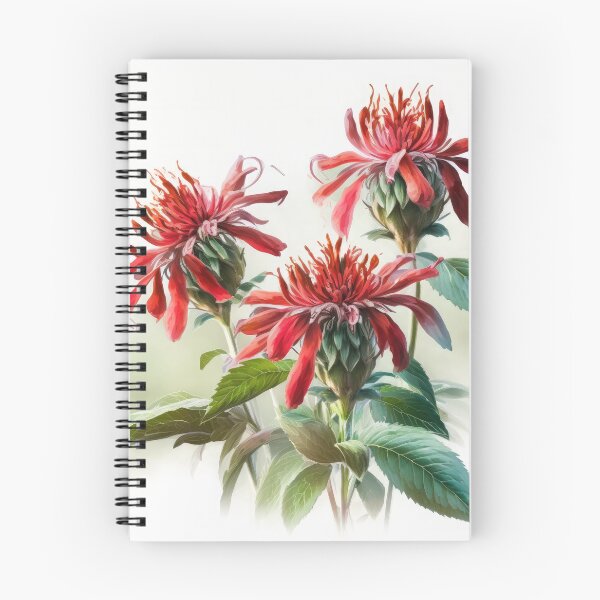 Item preview, Red Bee Balm Flowers  designed and sold by Vanover Designs.