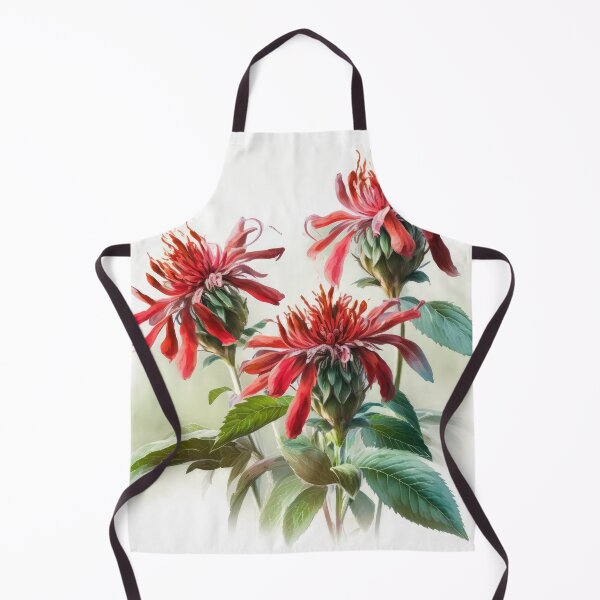 Item preview, Red Bee Balm Flowers  designed and sold by Vanover Designs.