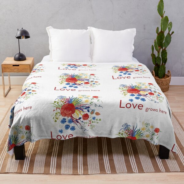 Item preview, Love Grows Here Quote. Detailed Vector Floral Slavic Art. designed and sold by LotusBlanc.