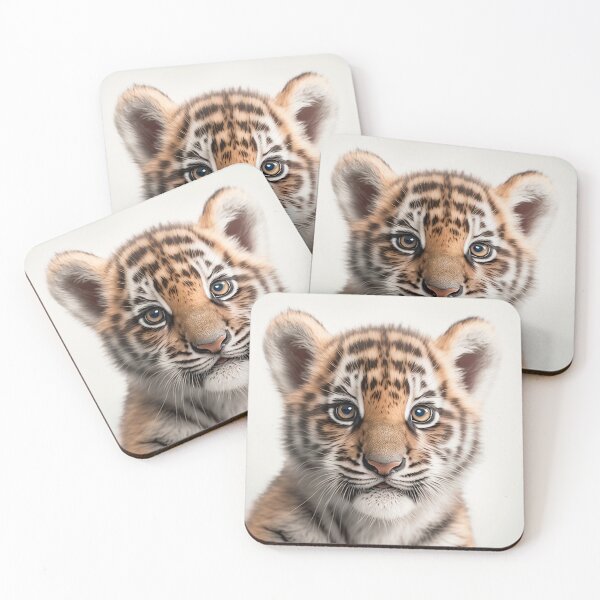 Item preview, Cute Baby Tiger  | Nursery Babyroom Animal Portrait | Wild Feline Cats designed and sold by ANIMALAND DESIGN.