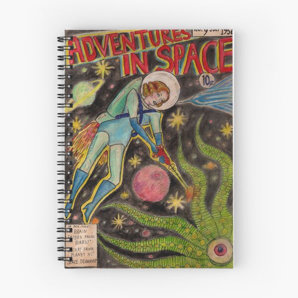 Item preview, Vintage Science Fiction art 1950s Adventures in Space designed and sold by FaerieLightsArt.