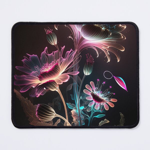 Item preview, flowers with Luminous Lights black background, led backlight artphotos 18 designed and sold by jetaiart.