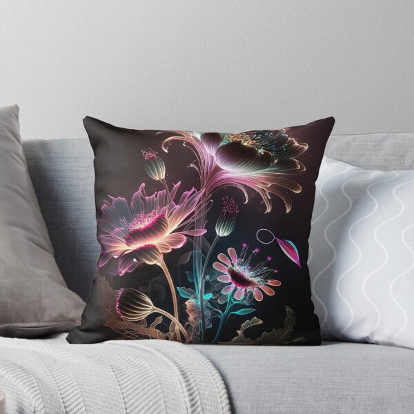 Item preview, flowers with Luminous Lights black background, led backlight artphotos 18 designed and sold by jetaiart.
