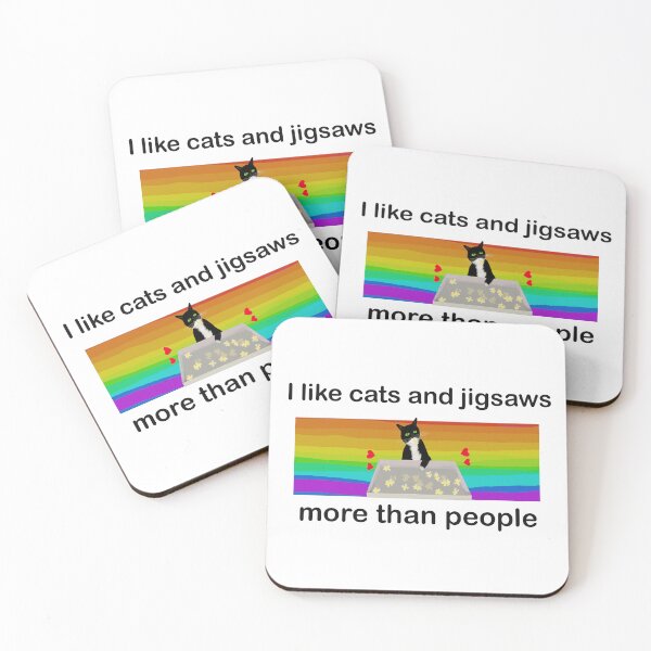 Item preview, Cats and jigsaws are better than people designed and sold by MiowandMolly.