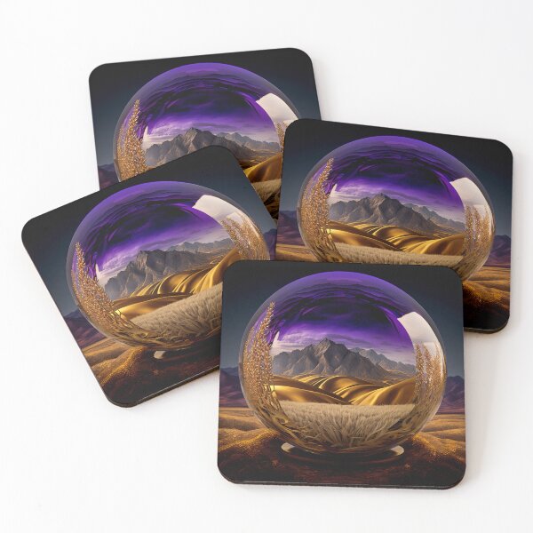 Item preview, Fantasy Landscape Art, Purple Over Mountains designed and sold by Fantasy Masterpiece.