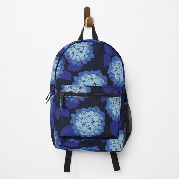 Item preview, Hamptons Navy Blue Hydrangea Flowers Pattern designed and sold by HotHibiscus.